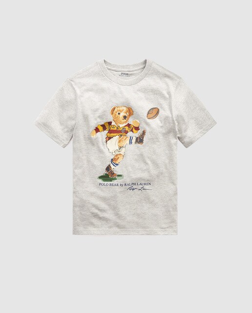 Ralph Gris Print Lauren Shirt Polo Avec T Garçon PZTiOkXu
