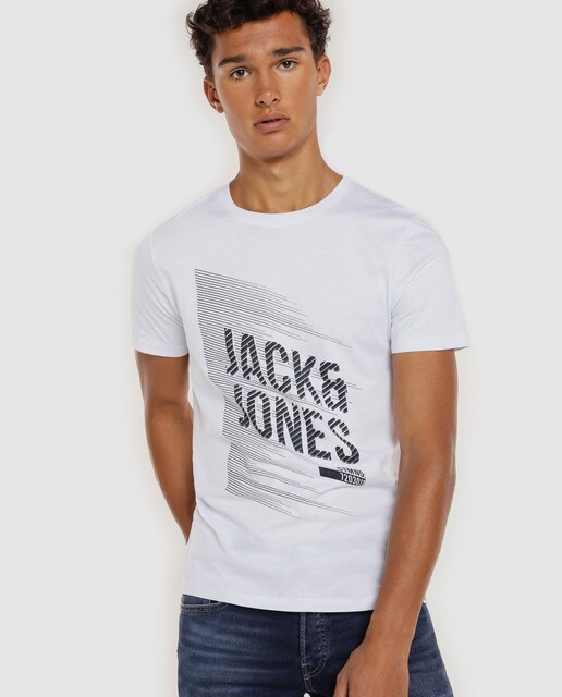 camiseta blanca jack and jones