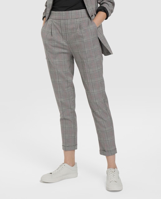 grey checkered trousers womens