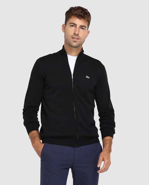 mens black zipper cardigan