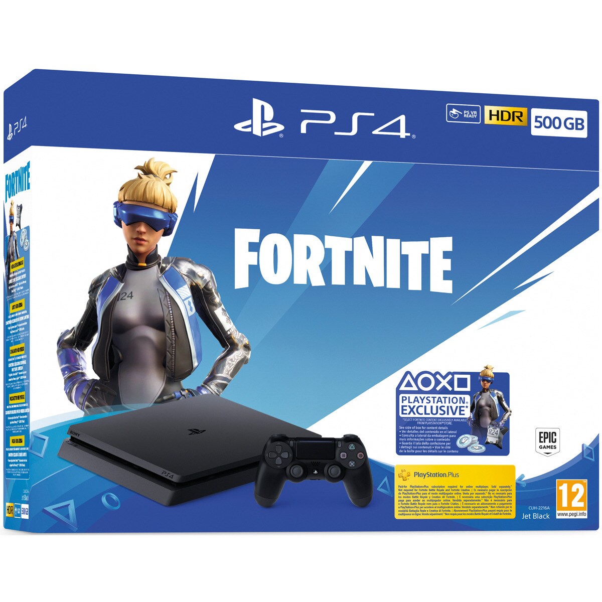 Consola PS4 500GB F + Fortnite Voucher 2019