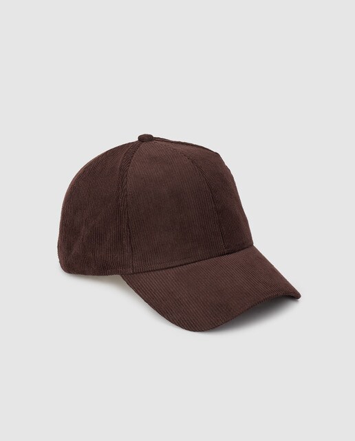 brown corduroy cap