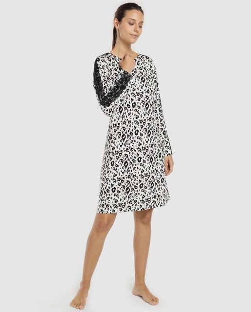 animal print nightdress