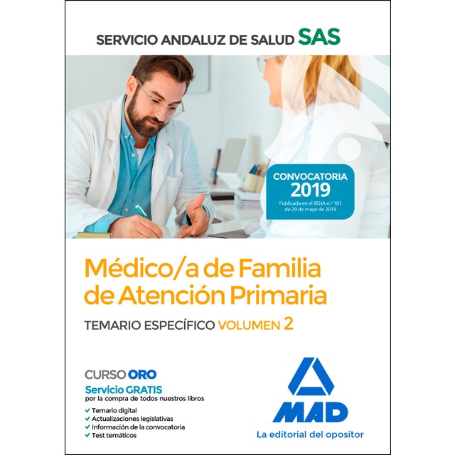 Médico de familia de atención primaria del servicio andaluz de salud. Temario específico vol 2