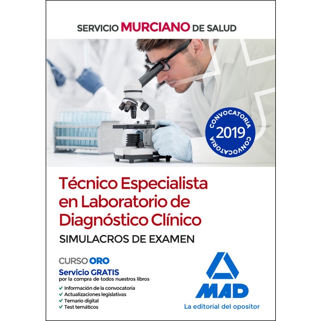 Técnico especialista en laboratorio de diagnóstico clínico del servicio murciano de salud. Test