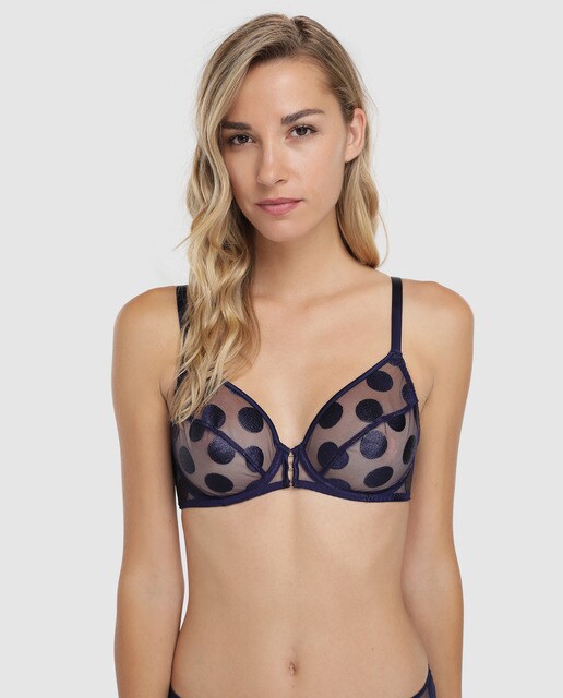 Soutien Possession de renda azul-marinho