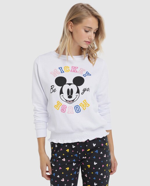 Camisola de pijama branca do Mickey