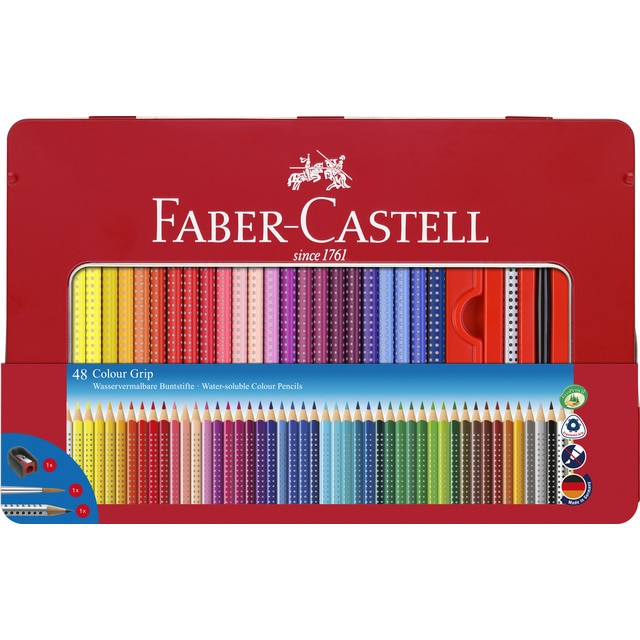 Caixa de Metal com 48 Lápis de Cor Faber Castell · Papelaria · El Corte ...