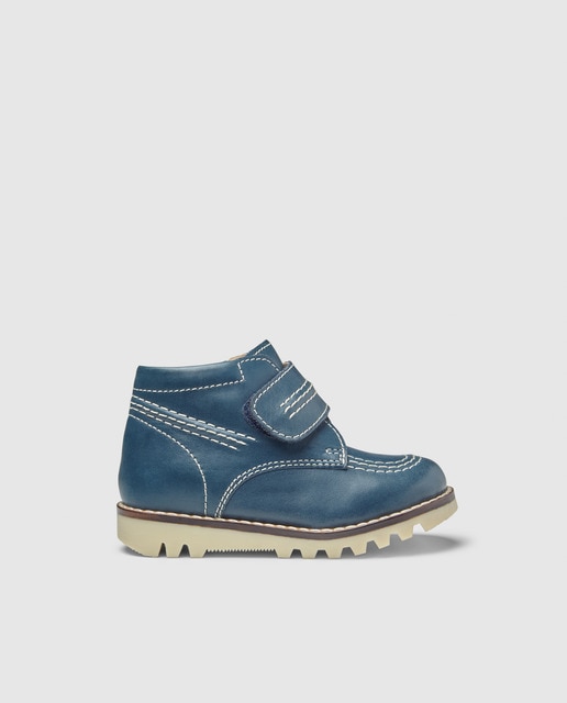 Botas de bebés OTS azul marino con velcro