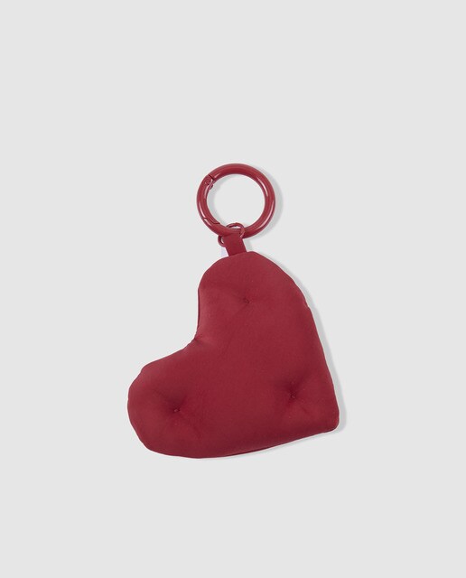 Porta-chaves coração El Corte Inglés vermelho