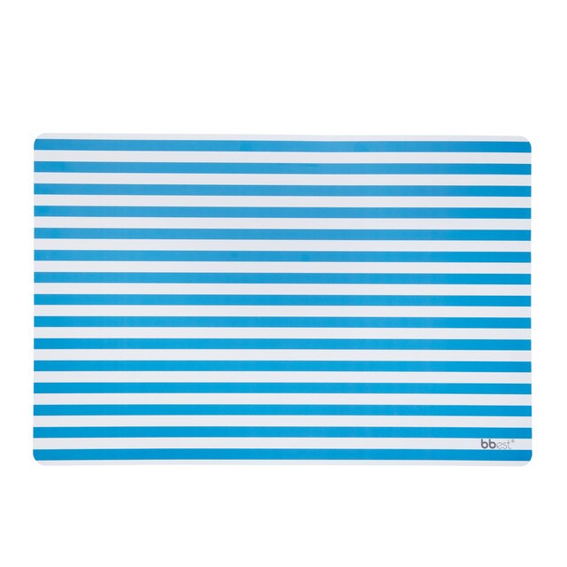Set de table bbest rectangulaire à rayures bleu/blanc