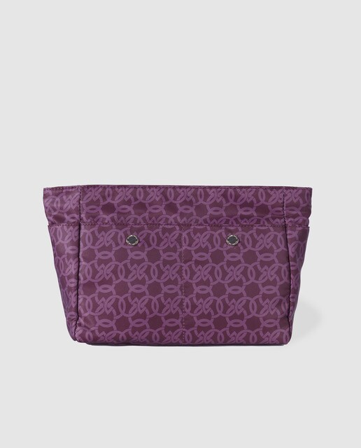 Organizador de malas Gloria Ortiz bordeaux estampado com fecho de correr