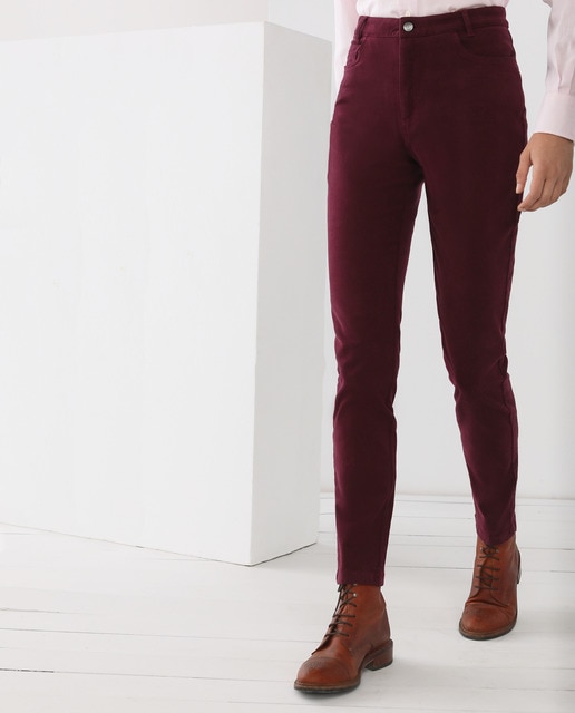 Women's skinny moleskin trousers with five pockets · Fashion · El Corte