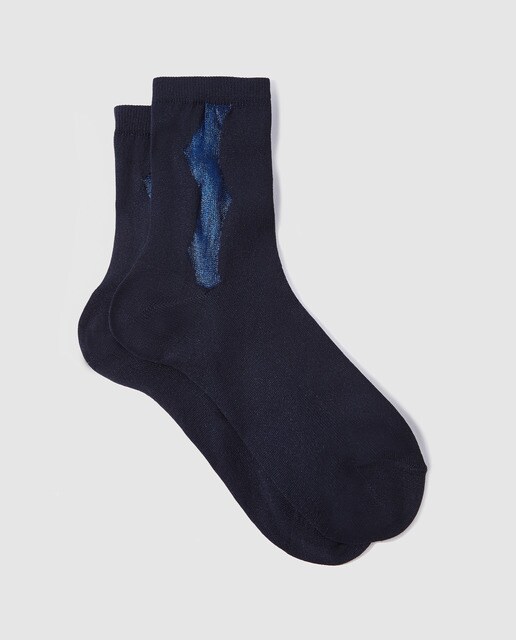 Meias de mulher July Khu Ondas azul-marinho