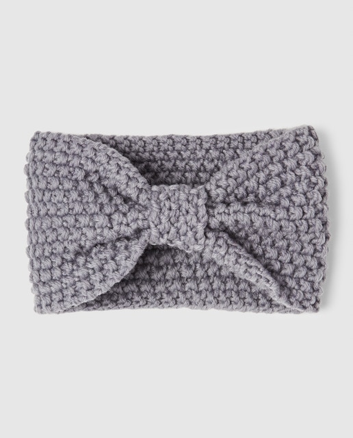 Turbante de niña Brotes con nudo en gris