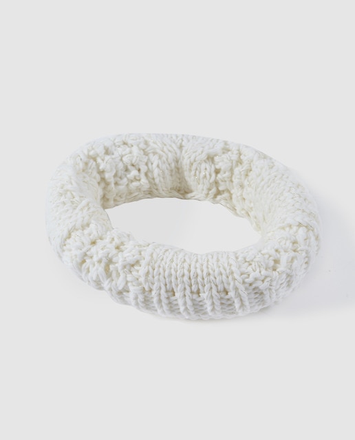 Cuello de niña Brotes en tricot crudo con lurex