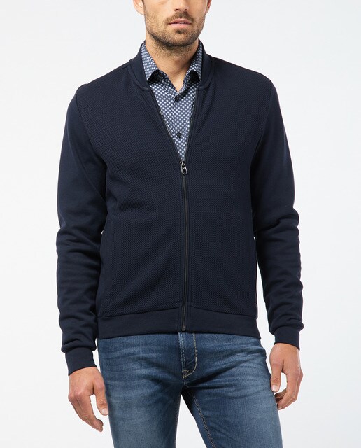 Blusão de homem azul com dois bolsos