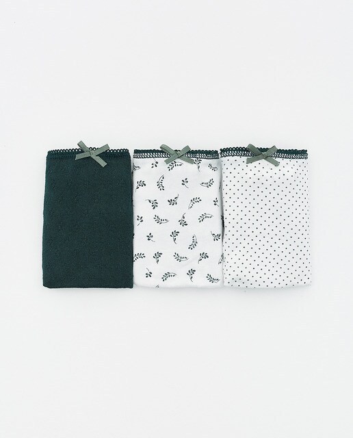 Pack de cuecas estampadas verdes