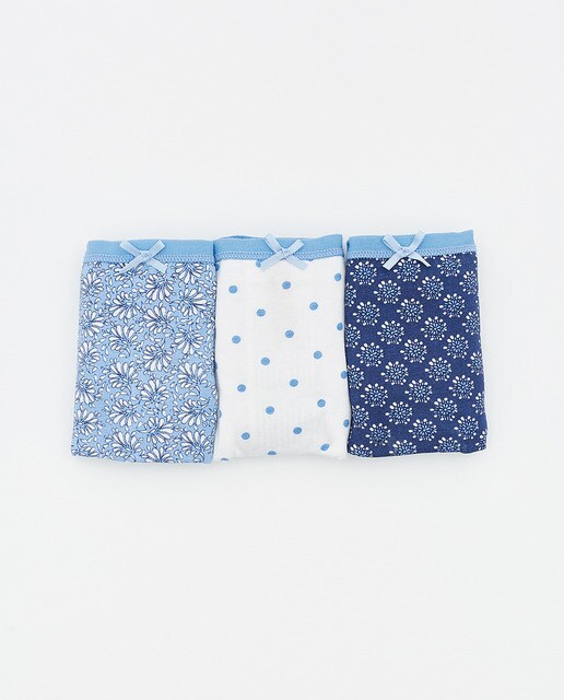 Pack de cuecas estampadas azuis