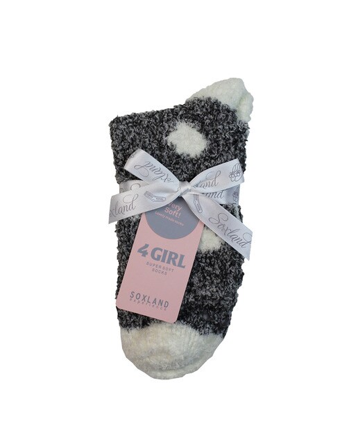 Meias anti deslizantes de mulher Soxland com fantasia Coralina pretas