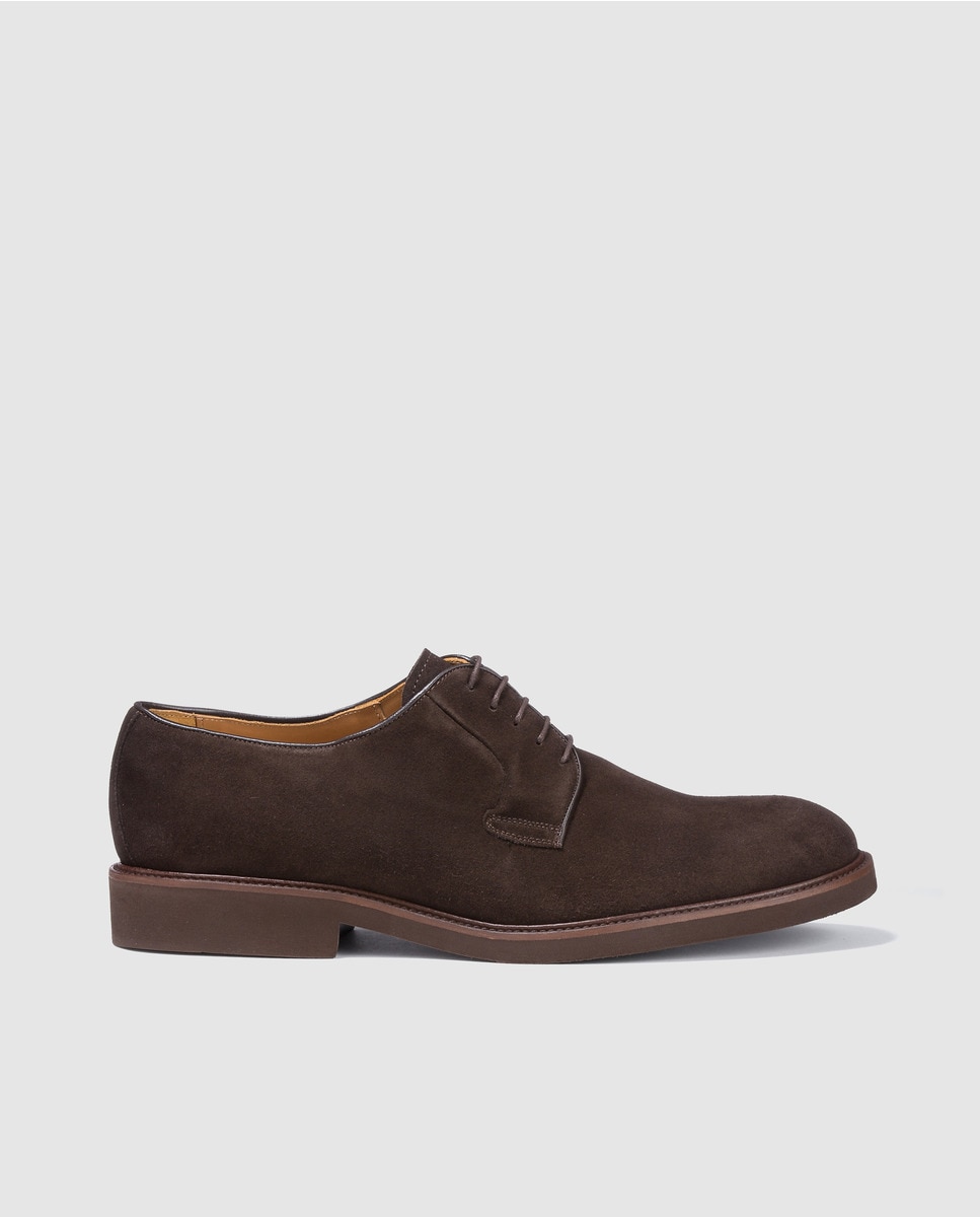 Castellano - Zapatos de vestir de hombre Castellano en serraje marrón.