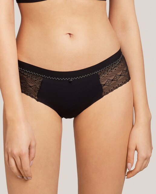 Cueca Moments 7 pretas de microfibra