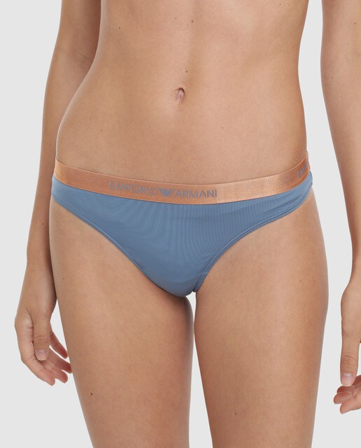 Tanga Iconic Microfiber lisa com logótipo