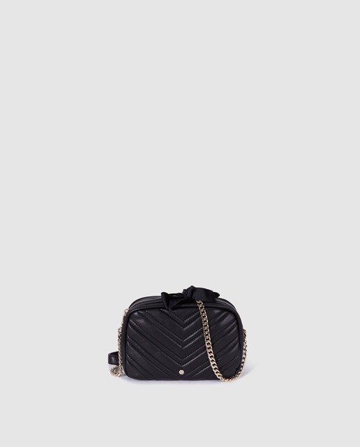 Mala a tiracolo de mulher Gloria Ortiz Sasha acolchoada preta