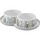 KARLIE Multicoloured double cat food bowl 350 ml 1 each
