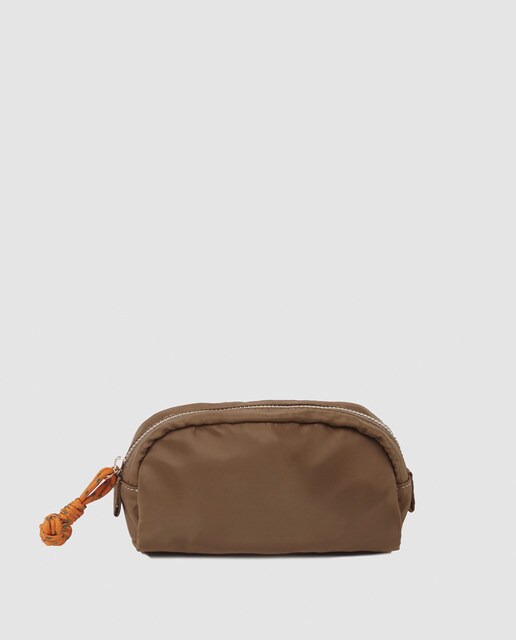 Nécessaire médio de mulher Easy Wear em nylon castanho