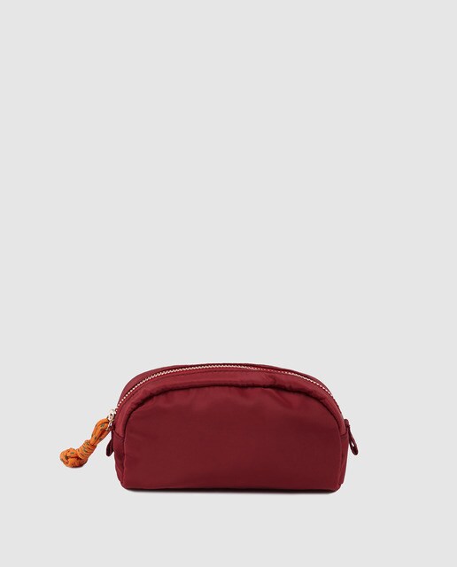 Nécessaire médio de mulher Easy Wear em nylon cor de telha