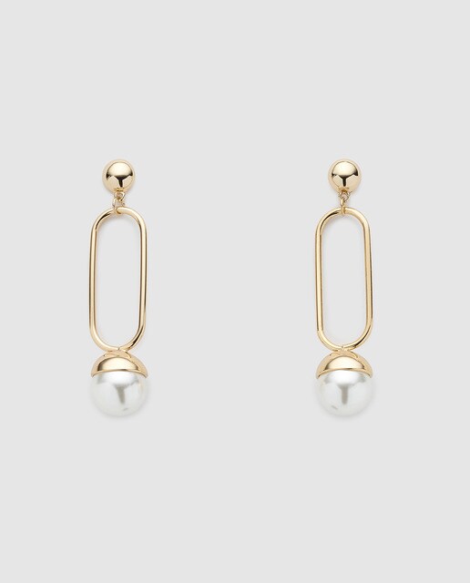 Brincos Gloria Ortiz Marion com pérola branca