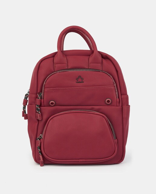 burgundy backpack women's