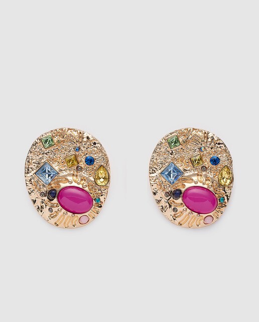 Brincos El Corte Inglés com círculos multicolor