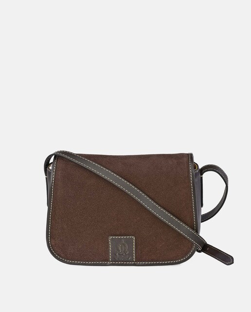 Bolso bandolera gran solapa Mujer piel Serraje EL CABALLO Bolso bandolera gran solapa Mujer piel Serraje EL CABALLO