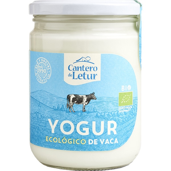 EL CANTERO DE LETUR yogur de vaca natural ecológico tarro 420 g