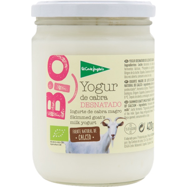 Iogurte de Cabra Desnatado Biológico frasco 420 g