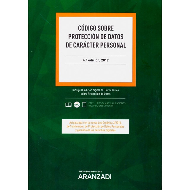Código sobre protección de datos de carácter personal (Papel + e-book)