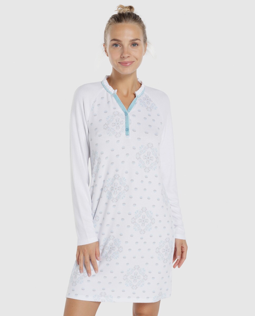 Camisón en blanco estampado · Énfasis · Moda · El Corte Inglés