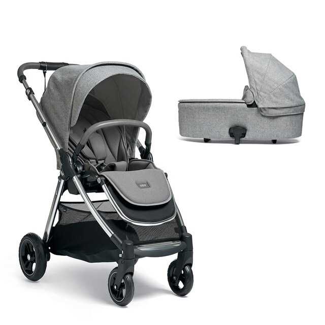 Coche de paseo dúo Mamas & Papas Flip XT3 Skyline Grey gris