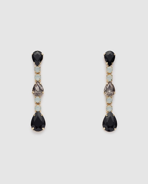 Pendientes El Corte Inglés Xmas blanco y negro