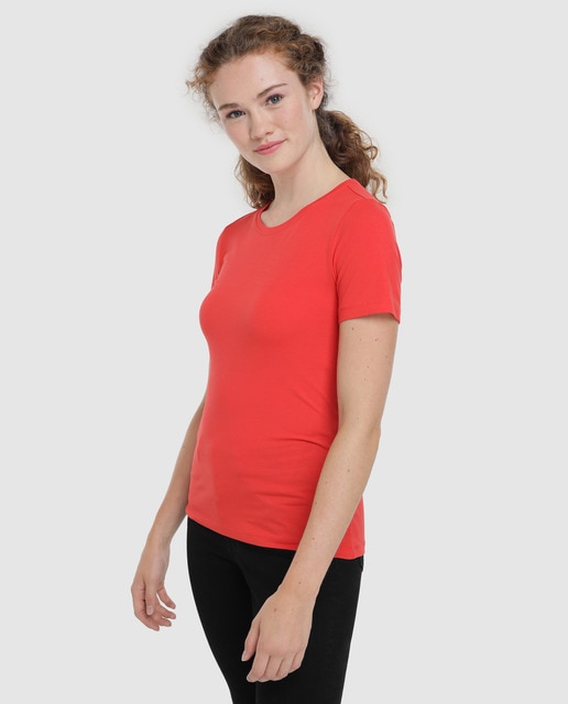 tee shirt femme uni manches courtes