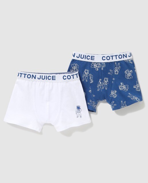 Pack bóxers de niño Cotton Juice liso y estampado multicolor · Cotton