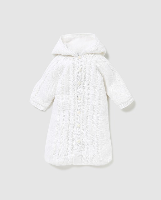 Saco de bebés Dulces de tricot en crudo