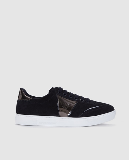 emporio armani suede trainers