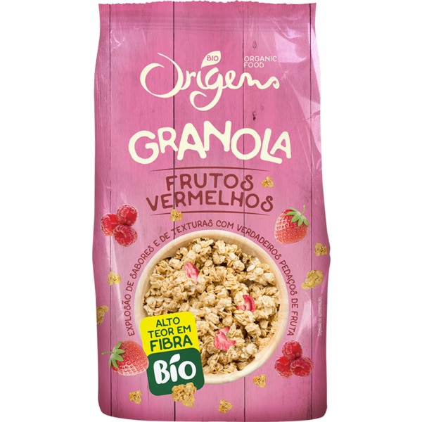 Granola com Frutos Vermelhos Biológica embalagem 300 g