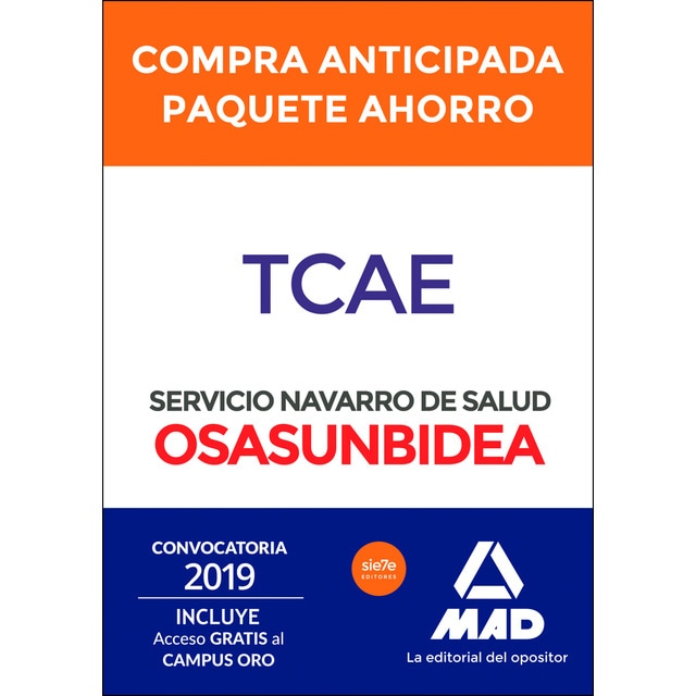 Paquete Ahorro Técnico en Cuidados Auxiliares de Enfermería del Servicio Navarro de Salud-Osasunbidea.