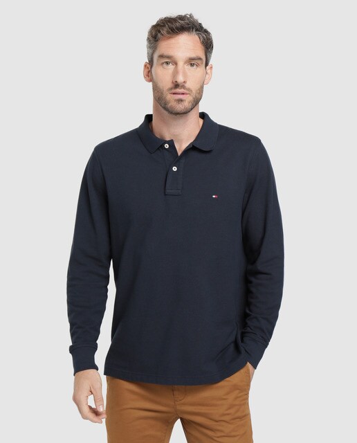 tommy hilfiger polo manga larga hombre