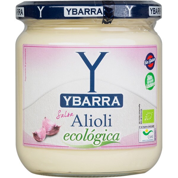 Salsa ali oli ecológica sin gluten y sin lactosa bote 300 ml · YBARRA