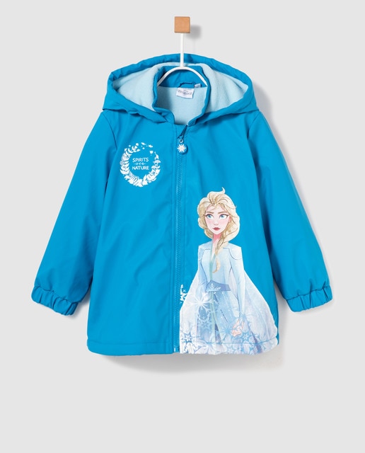 Parka de niña Disney azul con dibujo Frozen